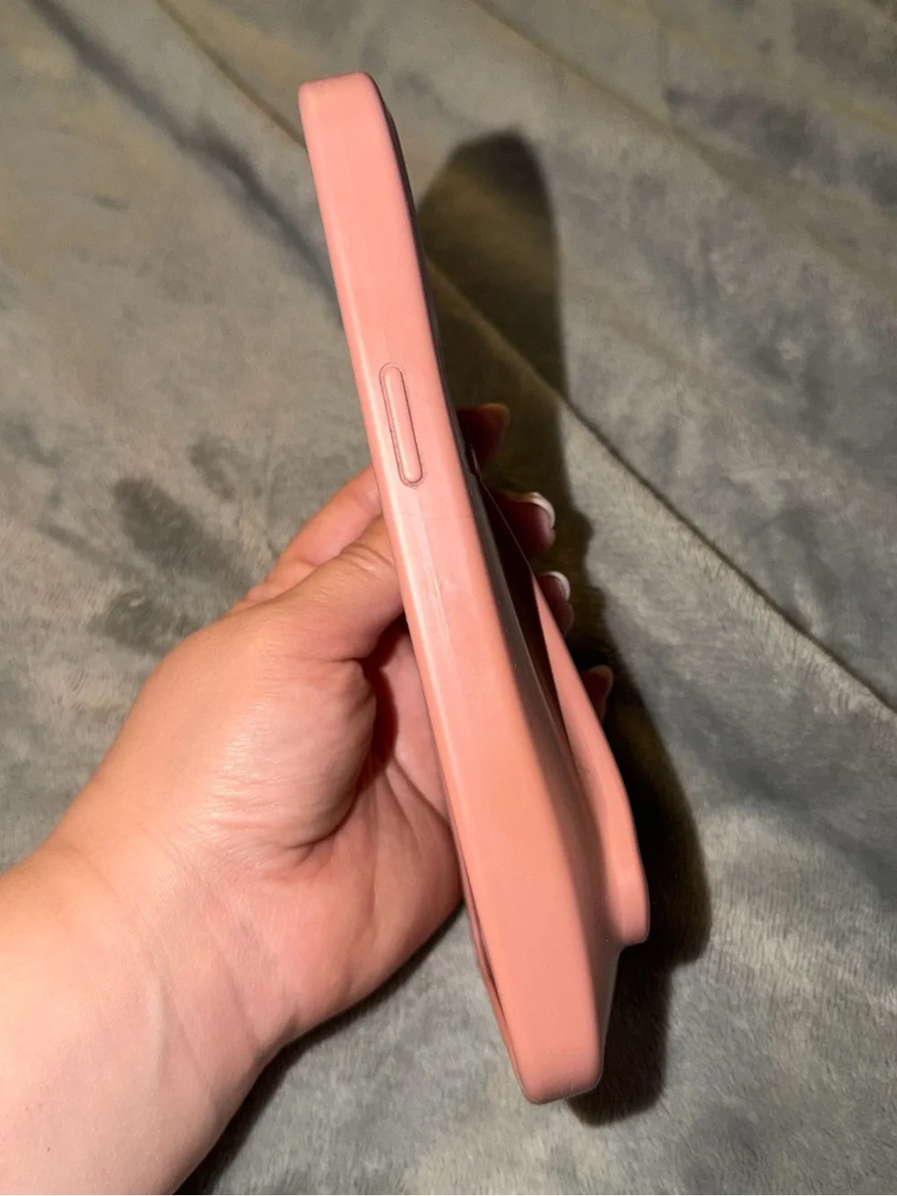 RHODE Dusty Pink Silicone Phone Case with lip gloss holder